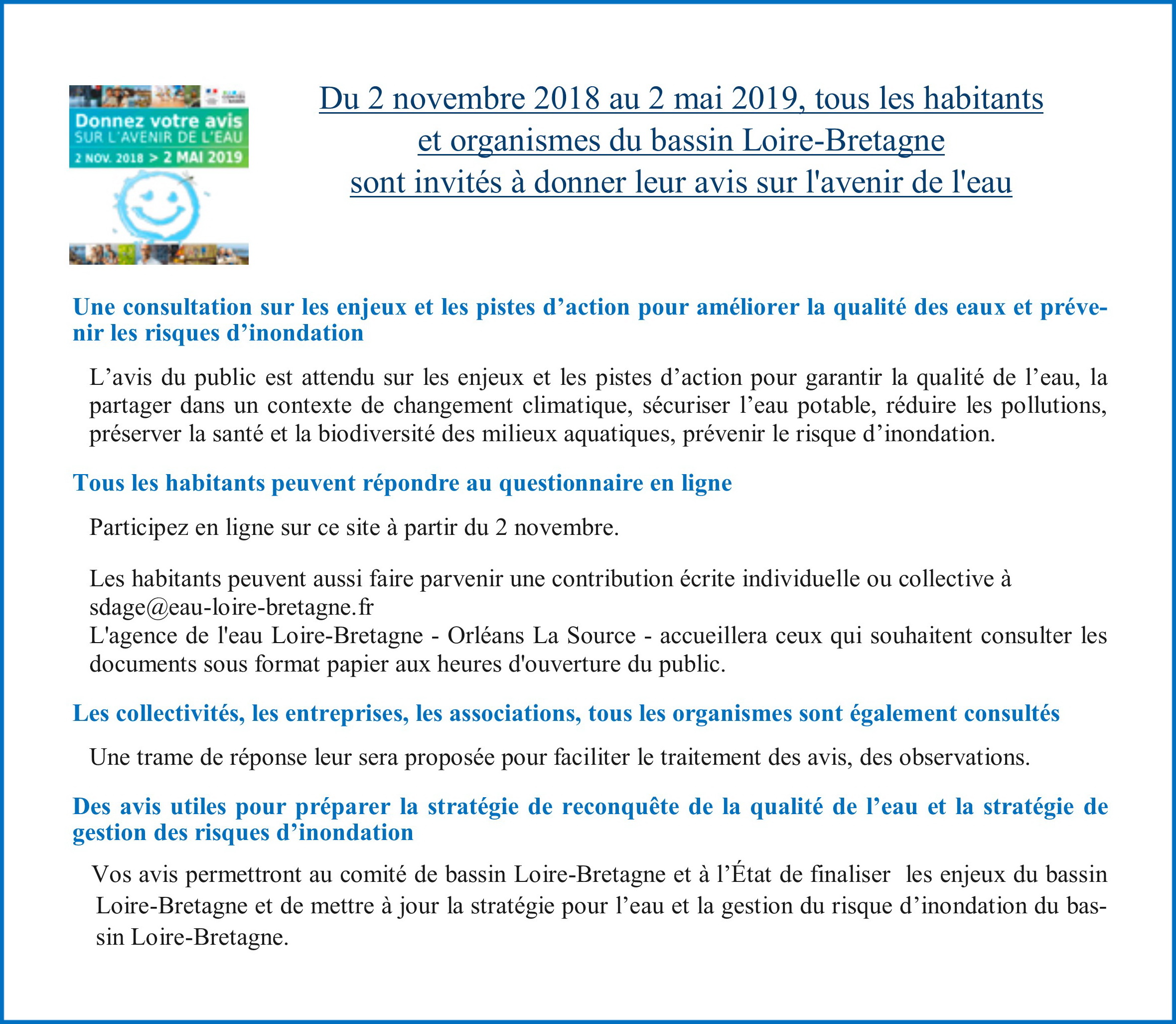 Votre avis sur l'eau