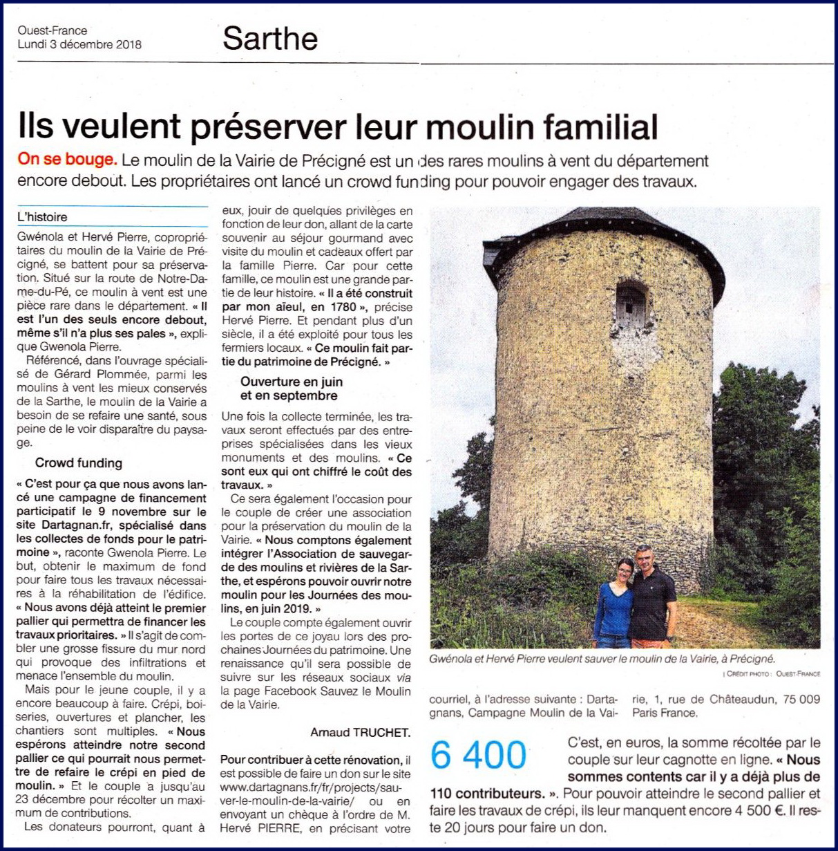 2018 12 03 OF moulin à vent de la Vairie à Précigné