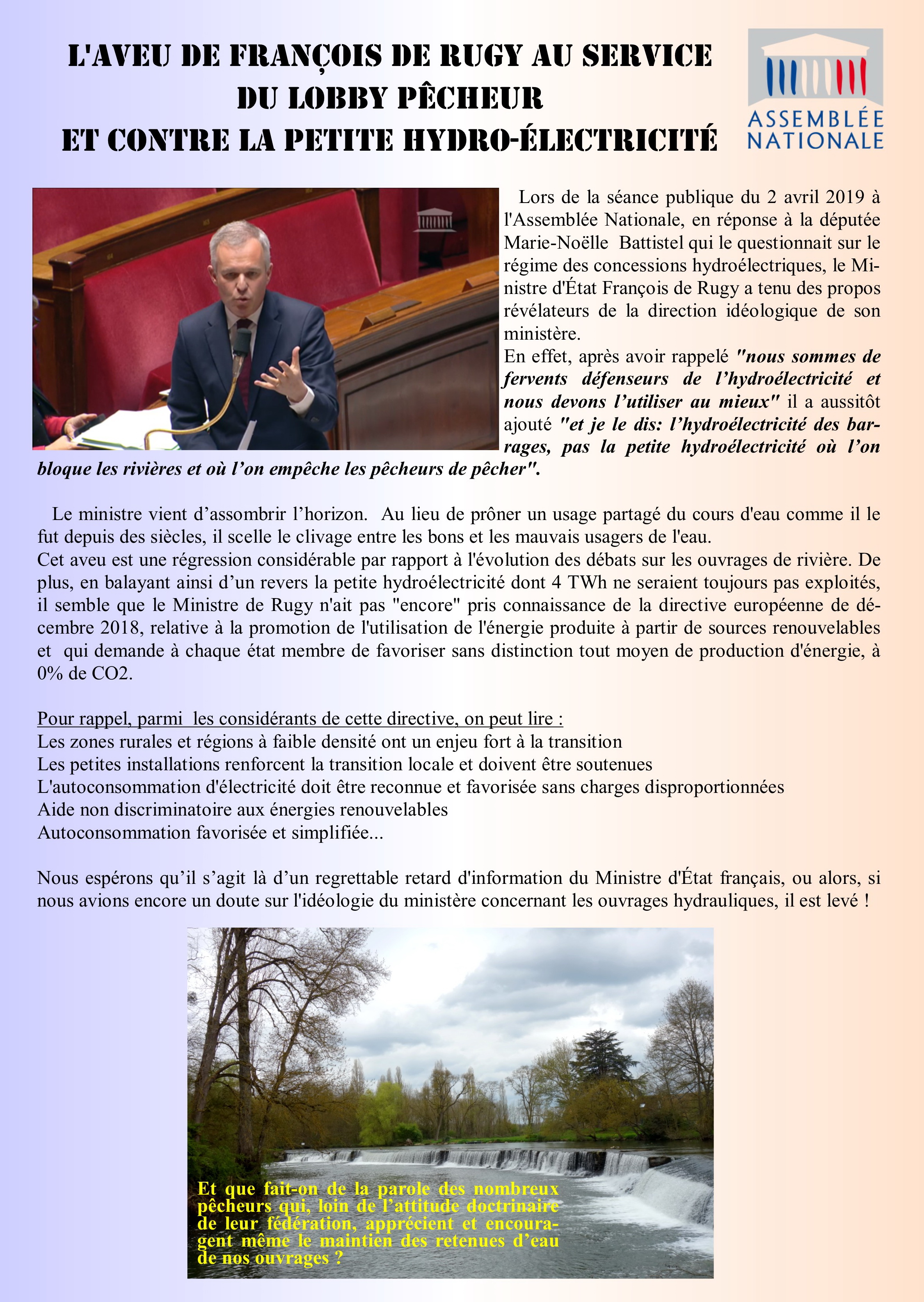 Battistel et de Rugy petite hydroélectricité