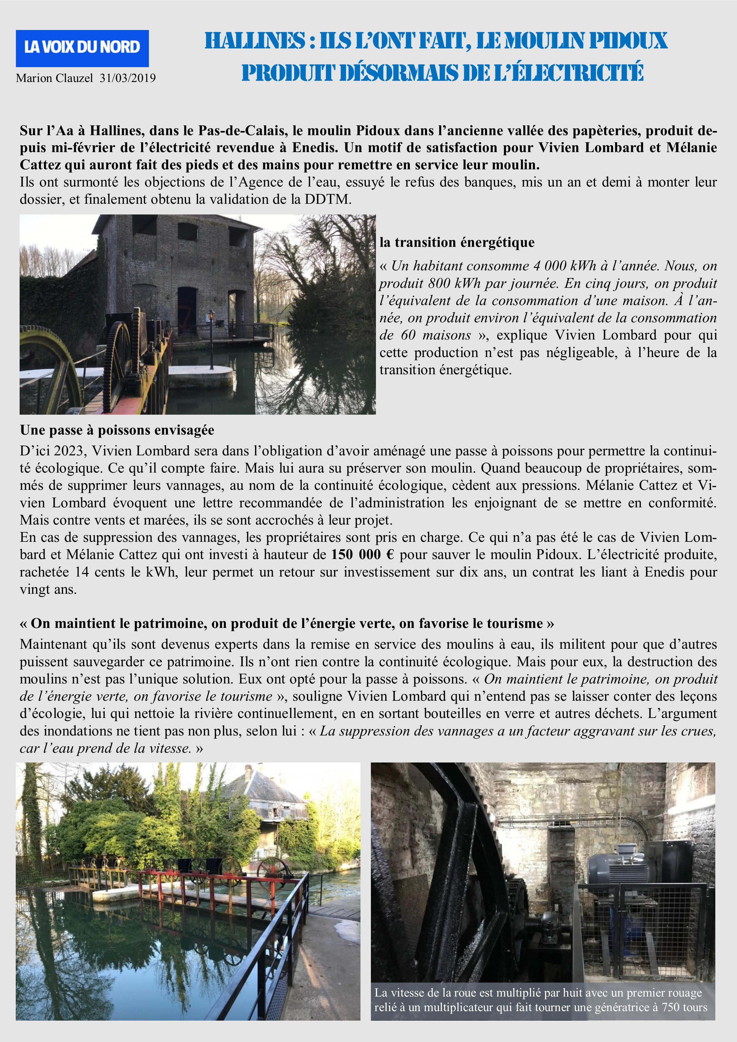 Le moulin Pidoux Hallines -62