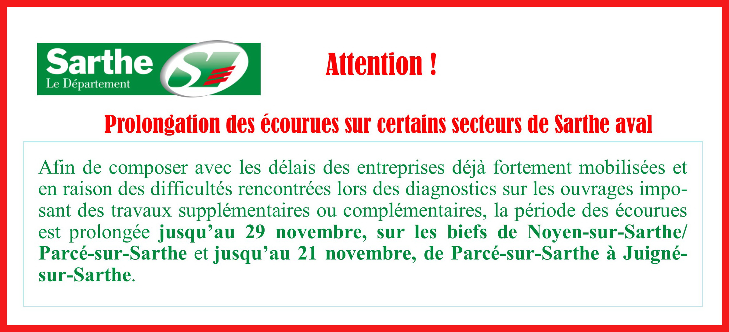 Ecourues prolongées