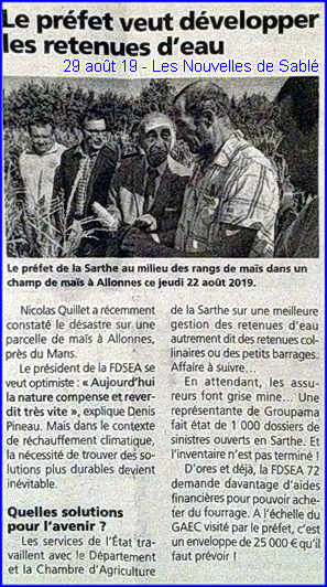 NDSpréfet et retenues d'eau