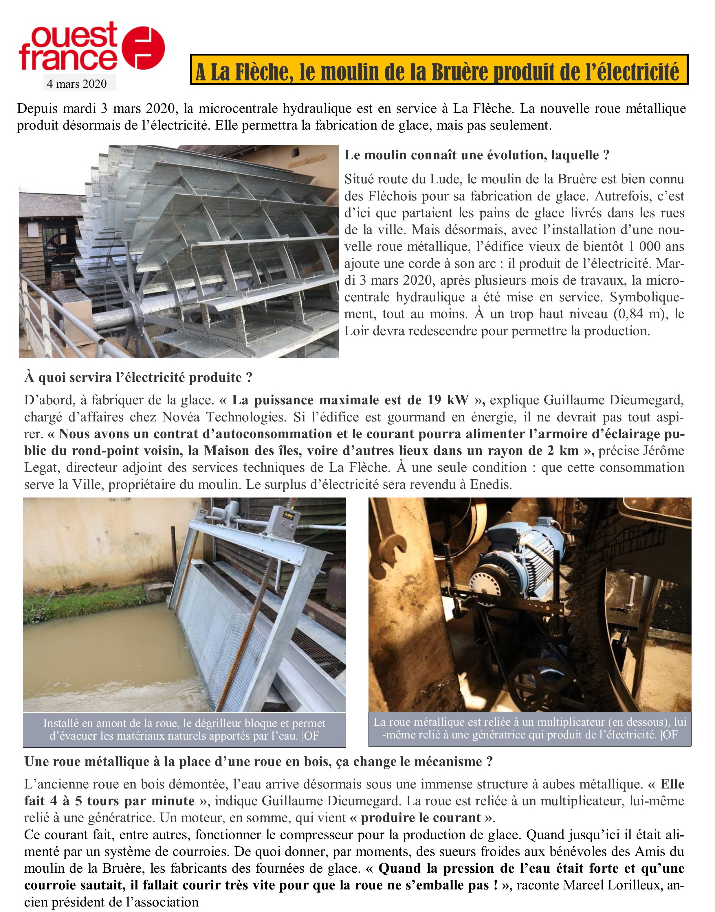 La Bruère Ouest France 3 mars 2020 page 1