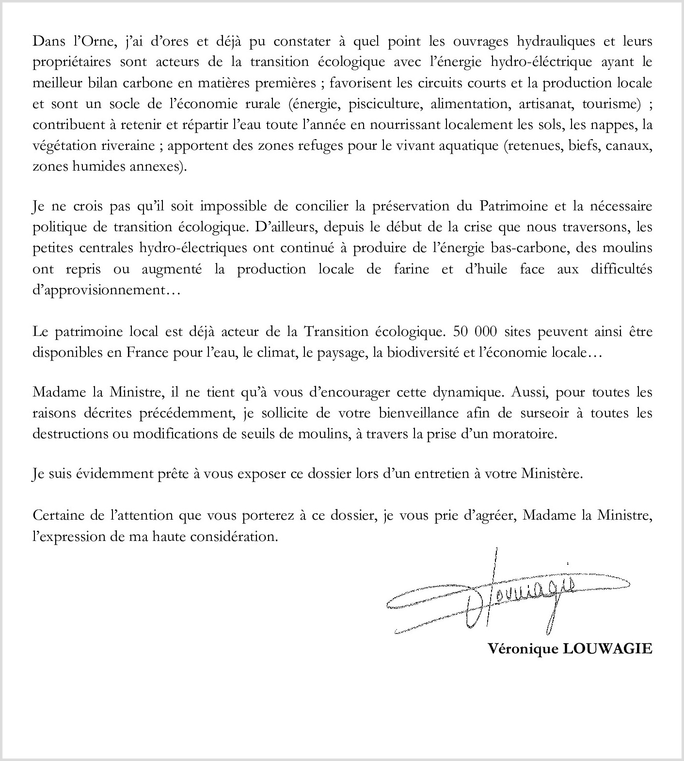 Courrier Louwagie moratoire 3