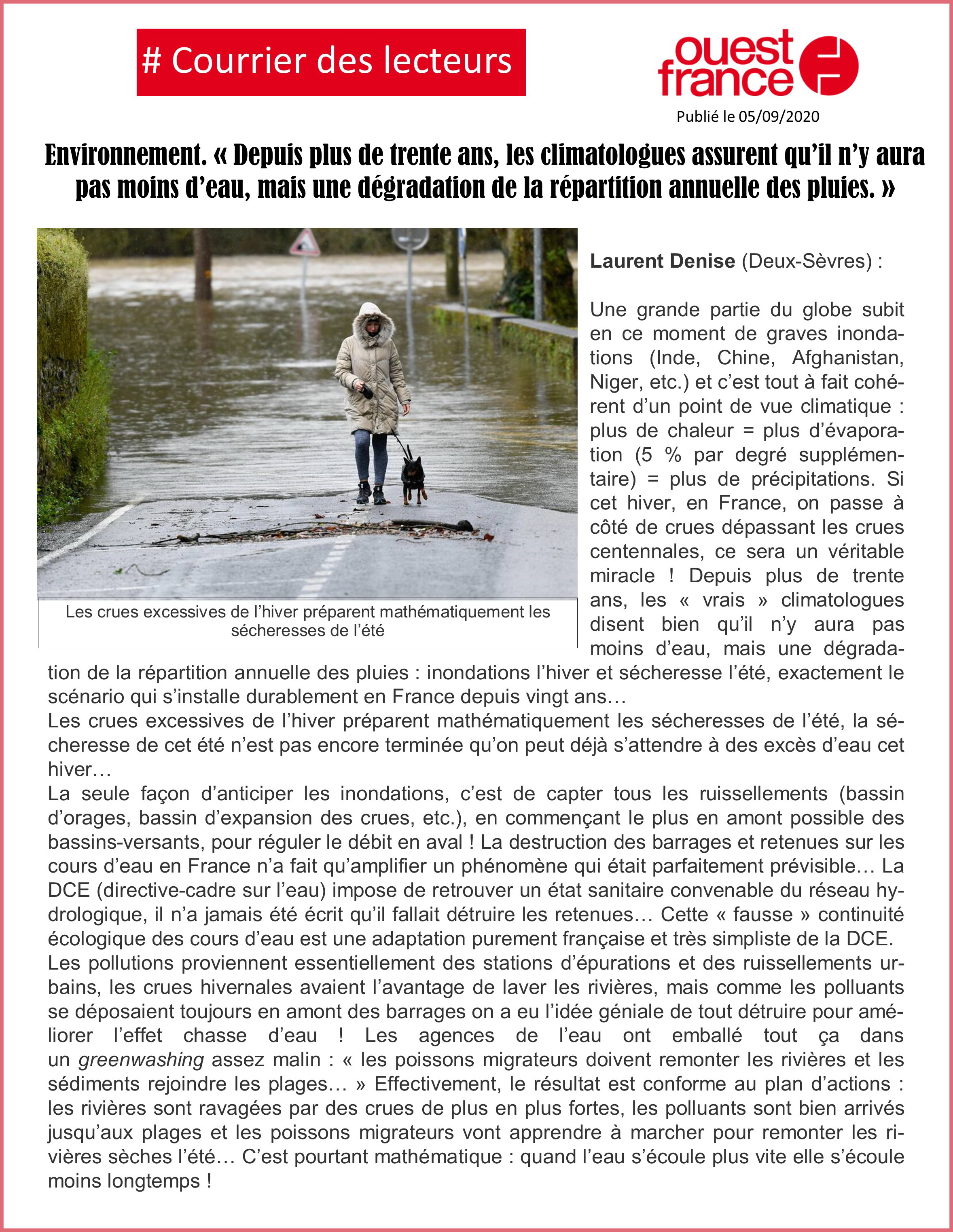 Courrier des lecteurs Ouest France