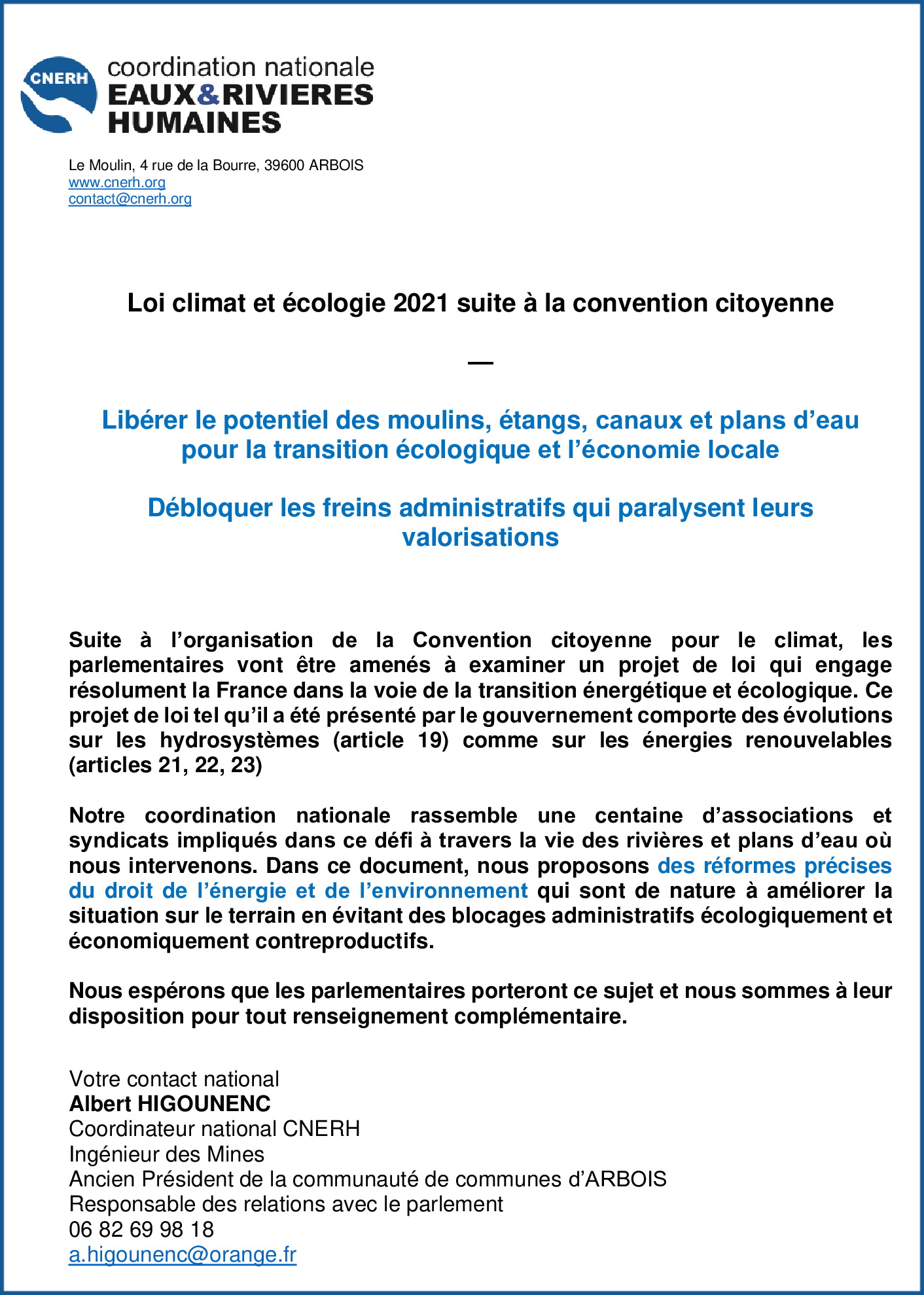 CNERH Loi climat 1